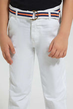 تنزيل الصورة على معرض الصور، Redtag-White-Belted-Chino-Chinos-Boys-2 to 8 Years