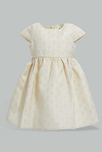 تنزيل الصورة على معرض الصور، Redtag-Jacquard-Cap-Sleeves-Dress-Dresses-Infant-Girls-3 to 24 Months