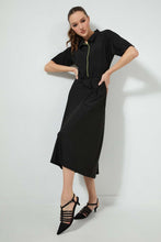 تنزيل الصورة على معرض الصور، Redtag-Black-Shimmer-Long-Dress-Dresses-Women's-