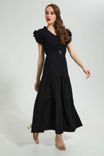 تنزيل الصورة على معرض الصور، Redtag-Black-Lace-Dress-With-Belt-Dresses-Women's-