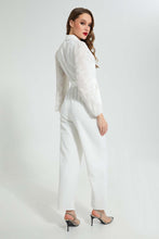 تنزيل الصورة على معرض الصور، Redtag-White-Textured-Jumpsuit-Dresses-Women's-