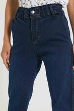 Load image into Gallery viewer, Redtag-Dark-Blue-Baggy-Fit-Jean-Jeans-Regular-Fit-Women's-
