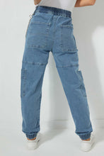Load image into Gallery viewer, Redtag-Ligh-Blue-Jogger-With-Metal-Chain-Jeans-Regular-Fit-Women's-