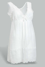 تنزيل الصورة على معرض الصور، Redtag-Ivory-Plain-Non-Padded-Mesh-Babydoll-With-Thong-Babydolls-Women's-