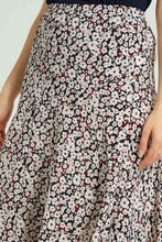 Load image into Gallery viewer, Redtag-Floral-Asymetric-Hem-Skirt-Skirts-Women's-