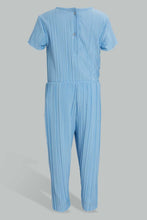 Load image into Gallery viewer, Redtag-Blue-Pleated-Jumpsuit-Jumpsuits-Infant-Girls-3 to 24 Months