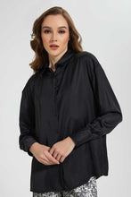 تنزيل الصورة على معرض الصور، Redtag-Black-Collared--Shirt-Blouses-Women's-