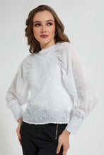 Load image into Gallery viewer, Redtag-White-Textured-Blouse-Blouses-Women's-