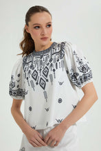 Load image into Gallery viewer, Redtag-White-Printed-Top-Blouses-Women's-