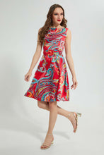 تنزيل الصورة على معرض الصور، Redtag-Assorted-Printed-Skater-Dress-Dresses-Women's-