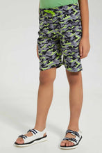 Load image into Gallery viewer, Grey Camo Swim Short