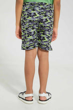Load image into Gallery viewer, Grey Camo Swim Short