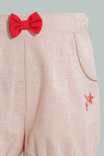 Load image into Gallery viewer, Redtag-White-Cut-And-Sew-Embroidered-Blouse-With-Coral-Short-Sets-Infant-Girls-3 to 24 Months