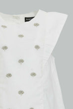 Load image into Gallery viewer, Redtag-White-Cut-And-Sew-Embroidered-Blouse-With-Coral-Short-Sets-Infant-Girls-3 to 24 Months
