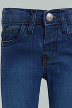 Load image into Gallery viewer, Redtag-Blue-Bunny-Artwork-Hem-Jean-Jeans-Slim-Fit-Infant-Girls-3 to 24 Months