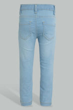 Load image into Gallery viewer, Redtag-Blue-All-Over-Pearls-Jean-Jeans-Slim-Fit-Infant-Girls-3 to 24 Months