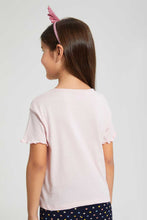تنزيل الصورة على معرض الصور، Redtag-Pale-Pink--S/Slv-Casual-T-Shirt-With-Princess--Placement-Print-Blouses-Girls-2 to 8 Years