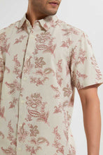 Load image into Gallery viewer, Redtag-Beige-Printed-S/S-Shirt-Casual-Shirts-Men's-