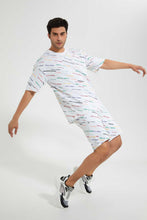 Load image into Gallery viewer, Redtag-White-Printed-Loungewear-Short-Loungewear-Men's-