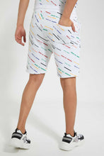 Load image into Gallery viewer, Redtag-White-Printed-Loungewear-Short-Loungewear-Men's-