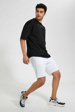 Load image into Gallery viewer, Redtag-White-Embossed-Printed-Loungewear-Short-Loungewear-Men's-