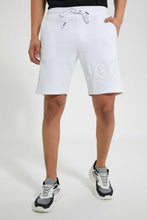 Load image into Gallery viewer, Redtag-White-Embossed-Printed-Loungewear-Short-Loungewear-Men's-