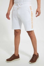 Load image into Gallery viewer, Redtag-White-Gold-Foil-Printed-Loungewear-Short-Loungewear-Men's-