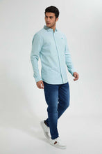 تنزيل الصورة على معرض الصور، Redtag-Green-Stripes-Oxford-Shirt-Casual-Shirts-Men's-