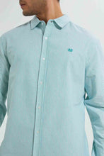 تنزيل الصورة على معرض الصور، Redtag-Green-Stripes-Oxford-Shirt-Casual-Shirts-Men's-