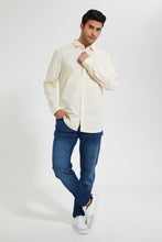 تنزيل الصورة على معرض الصور، Redtag-Yellow-Stripes-Oxford-Shirt-Casual-Shirts-Men's-