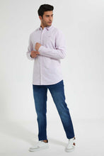 تنزيل الصورة على معرض الصور، Redtag-Pink-Stripes-Oxford-Shirt-Casual-Shirts-Men's-