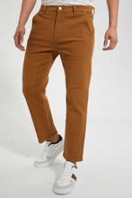 Load image into Gallery viewer, Redtag-Brown-Cut-&-Sew-Trouser-Chinos-Men's-