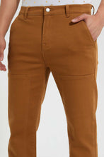 Load image into Gallery viewer, Redtag-Brown-Cut-&-Sew-Trouser-Chinos-Men's-