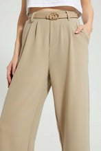 Load image into Gallery viewer, Redtag-Sand-Wide-Leg-Pant-With-Belt-Leggings-Women's-