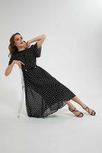Load image into Gallery viewer, Redtag-Black-Polka-Dot-Dress-Dresses-Women's-