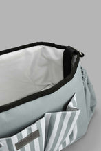 Load image into Gallery viewer, Redtag-Diaper-Bag-Grey-Stripe-Baby-Diaper-Bags-New-Born-Baby-