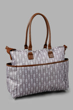تنزيل الصورة على معرض الصور، Redtag-Diaper-Bag-Brown-Trims-Baby-Diaper-Bags-New-Born-Baby-
