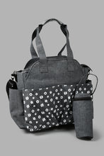 تنزيل الصورة على معرض الصور، Redtag-Diaper-Bag-Grey-Prints-Baby-Diaper-Bags-New-Born-Baby-