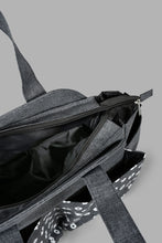 تنزيل الصورة على معرض الصور، Redtag-Diaper-Bag-Grey-Prints-Baby-Diaper-Bags-New-Born-Baby-