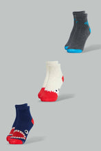تنزيل الصورة على معرض الصور، Redtag-Assorted-3-Pk-Mouth-Ankle-Socks-Ankle-Socks-Boys-2 to 8 Years