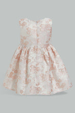 Load image into Gallery viewer, Redtag-Ivory-Floral-Jacquard-Dress-Dresses-Infant-Girls-3 to 24 Months