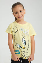 تنزيل الصورة على معرض الصور، Redtag-Yellow---Short-Sleevelv-Casual-T-Shirts-With-Tweety-Placement-Print-Character,-Colour:Yellow,-Filter:Girls-(2-to-8-Yrs),-Girls-T-Shirts,-New-In,-New-In-GIR,-Non-Sale,-S22B,-Section:Kidswear,-TBL-Girls-2 to 8 Years