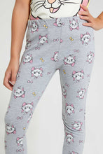 Load image into Gallery viewer, Redtag-Grey-Melange-Aop-Marie-Legging-Leggings-Girls-2 to 8 Years
