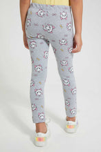 Load image into Gallery viewer, Redtag-Grey-Melange-Aop-Marie-Legging-Leggings-Girls-2 to 8 Years