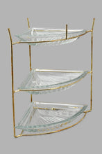 تنزيل الصورة على معرض الصور، Redtag-Gold-Glass-Serving-Set-With-Stand-(4-Piece)-Serving-Sets-Home-Dining-