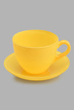 تنزيل الصورة على معرض الصور، Redtag-Yellow-Glass-Cup-And-Saucer-Cup-And-Saucer-Home-Dining-