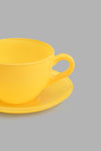 تنزيل الصورة على معرض الصور، Redtag-Yellow-Glass-Cup-And-Saucer-Cup-And-Saucer-Home-Dining-