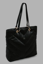 Load image into Gallery viewer, Redtag-Black-Quilted-Tote-Bag-Tote-Bags-Women-
