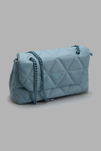 Load image into Gallery viewer, Redtag-Blue-Quilted-Cross-Body-Bag-Cross-Body-Bags-Women-