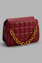 تنزيل الصورة على معرض الصور، Redtag-Maroon-Chocolate-Quilted-Cross-Body-Bag-Cross-Body-Bags-Women-